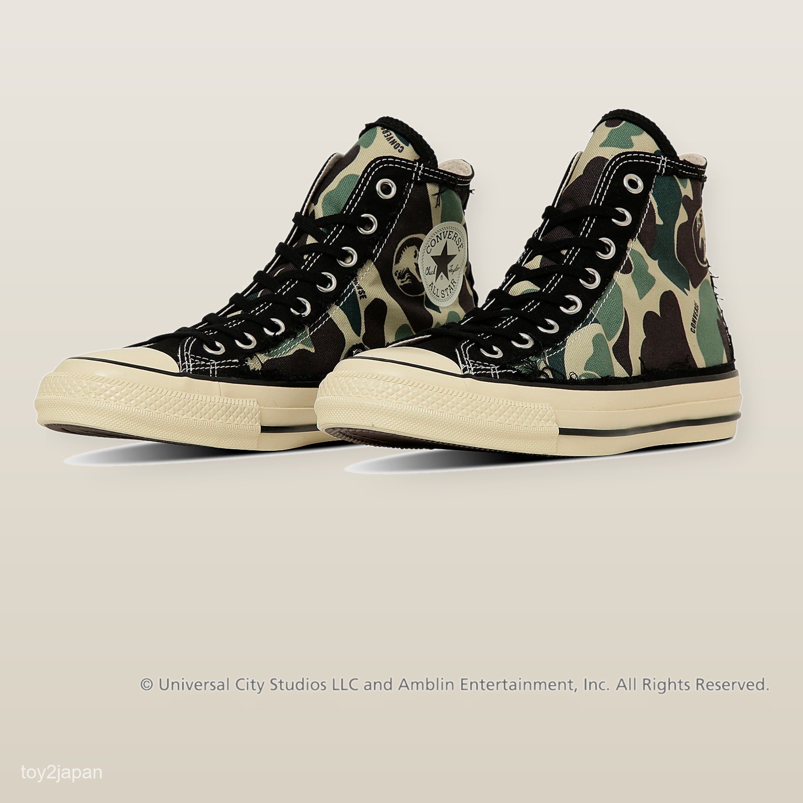 Converse ALL STAR AGED RL HI / JURASSIC PARK 31315560 Black Multi Men’s Size New