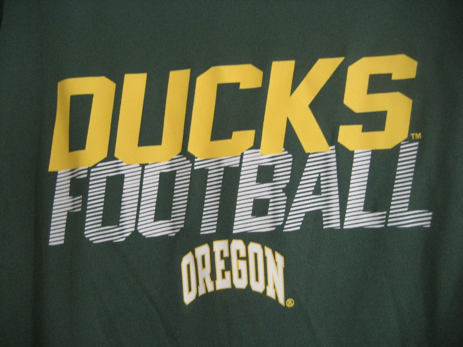 Youth S 6-7 Green RUSSELL Performance U of O DUCKS Team TEE T SHIRT Football Boy