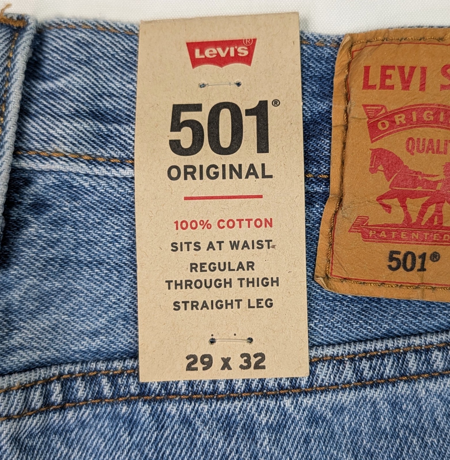 Levi’s 501 Original Men’s Blue Straight Leg Jeans Size 29 x 32