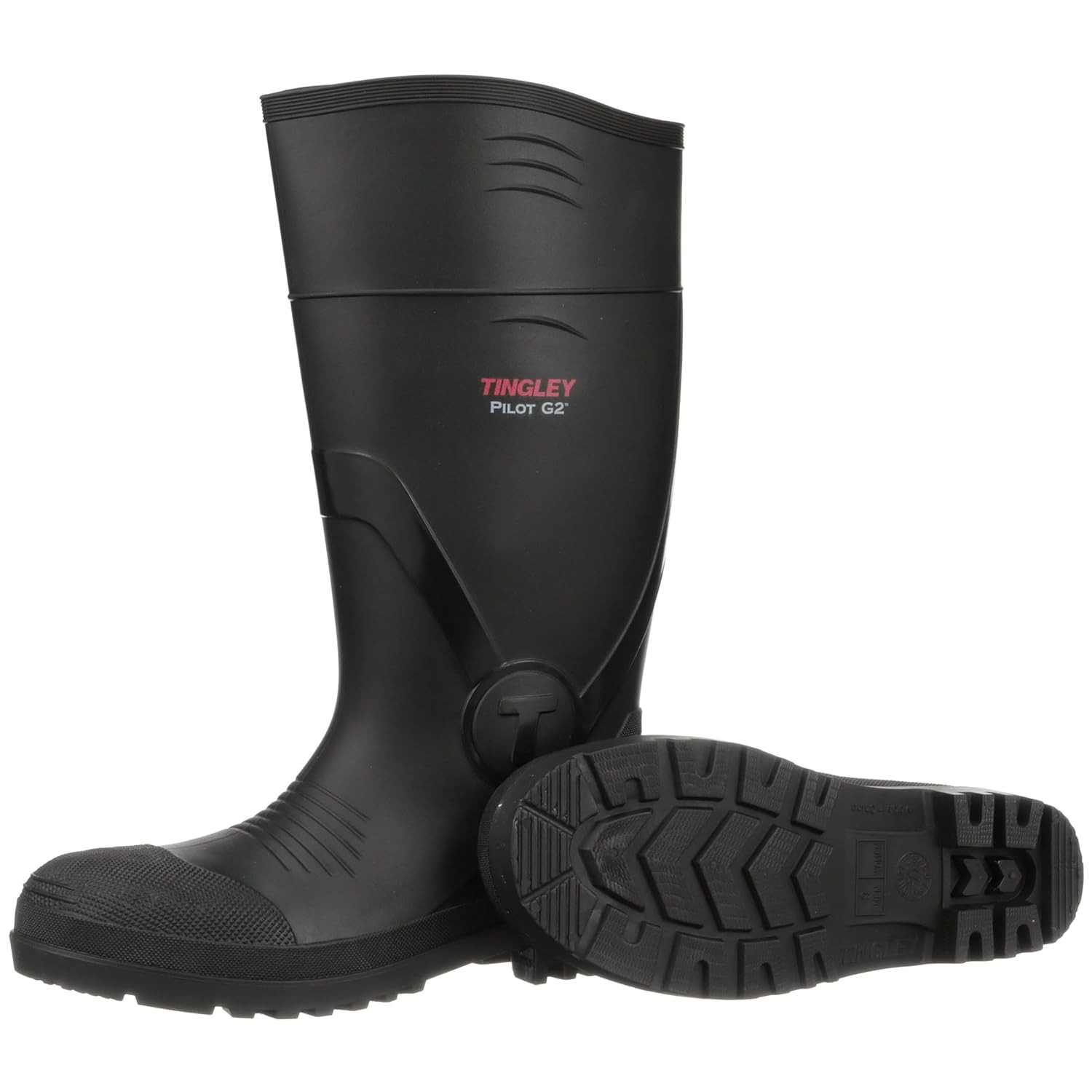 Pilot G2 31161 Plain Toe Knee Boot, Mens 7 / Womens 9, Black