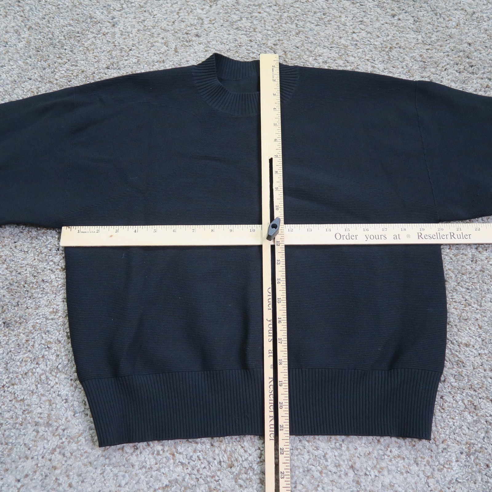Lululemon Sweater Womens 8 Black All Around Crew Neck Knit Relaxed Fit Pullover