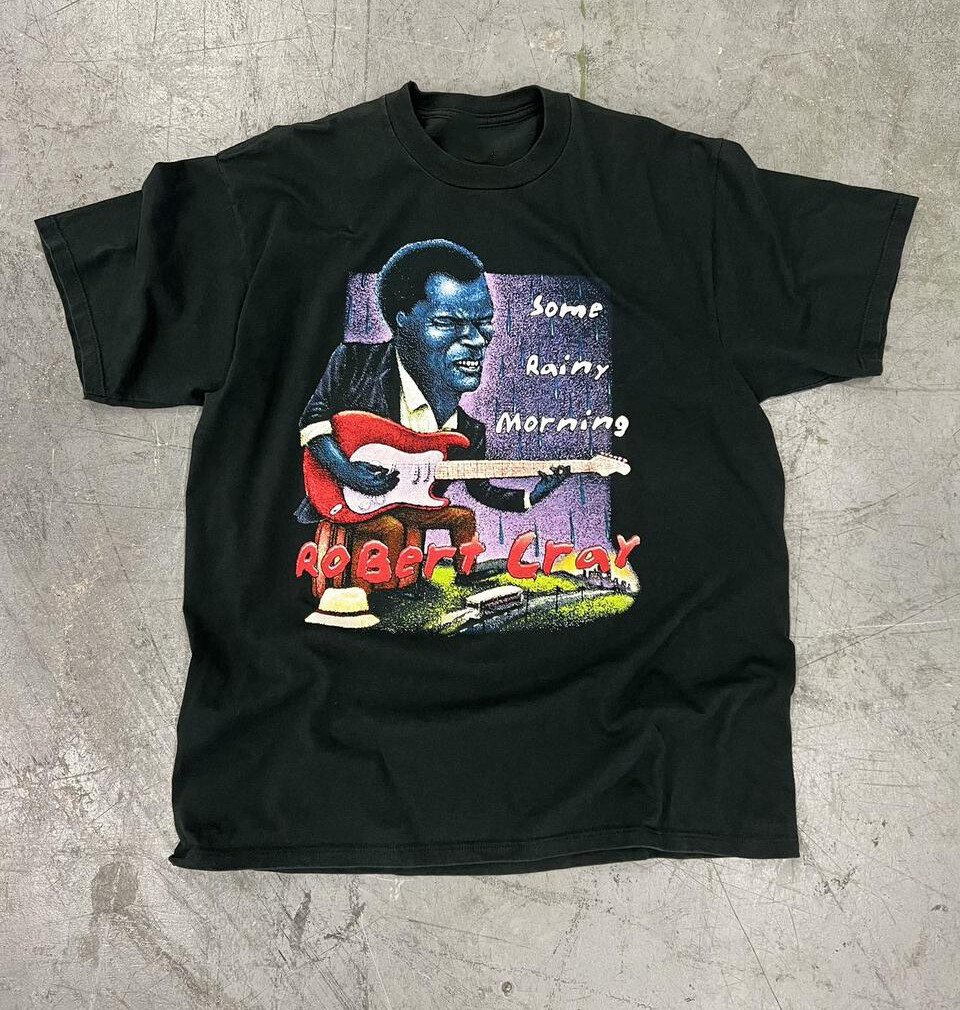 Vtg The Robert Cray Band Some Rainy Morning Cotton Black Full Size Shirt