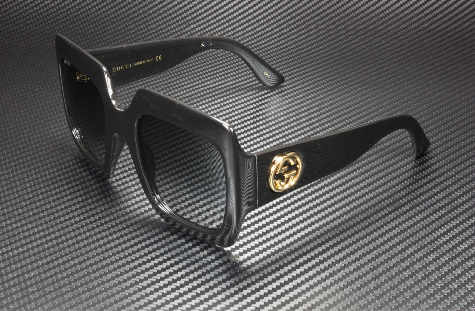 GUCCI GG0053S 001 Rectangular Square Black Grey 54 mm Women’s Sunglasses C