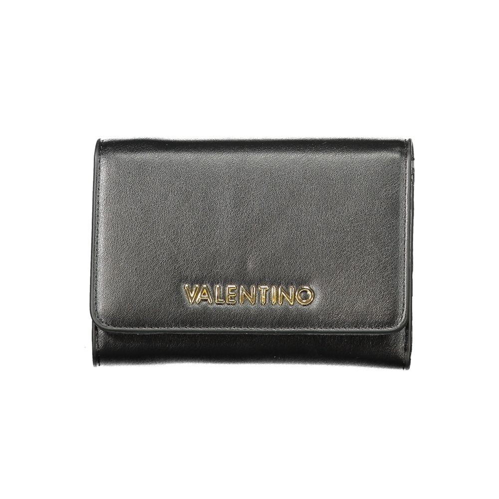 Mario Valentino Nero Poliuretano Donna Wallet 100% Authentic – VA-39152