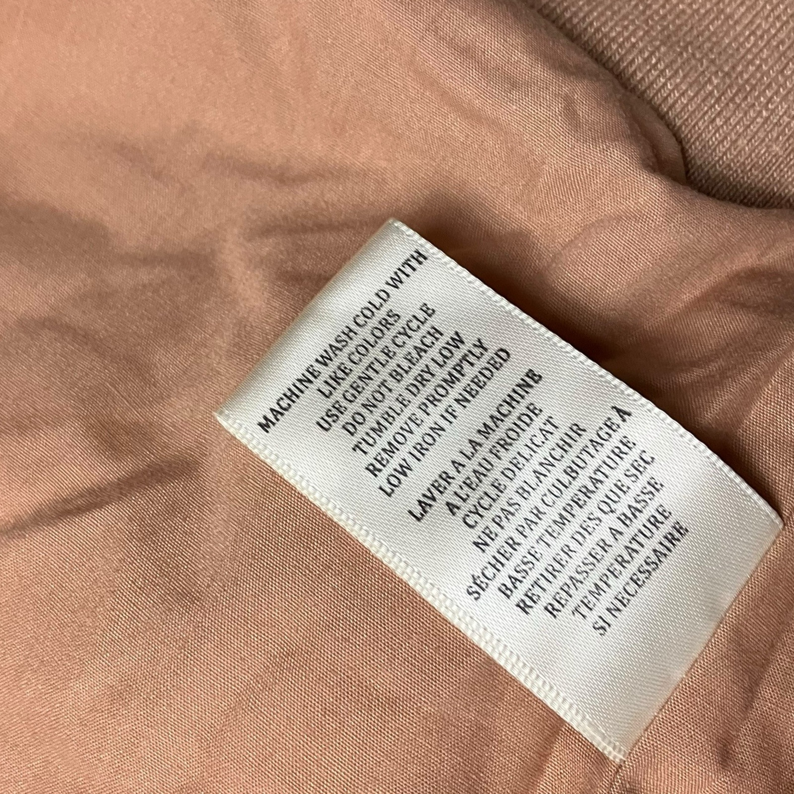 Blank NYC Jacket Womens XS Peach Quilted Cropped Zip Spring Bomber