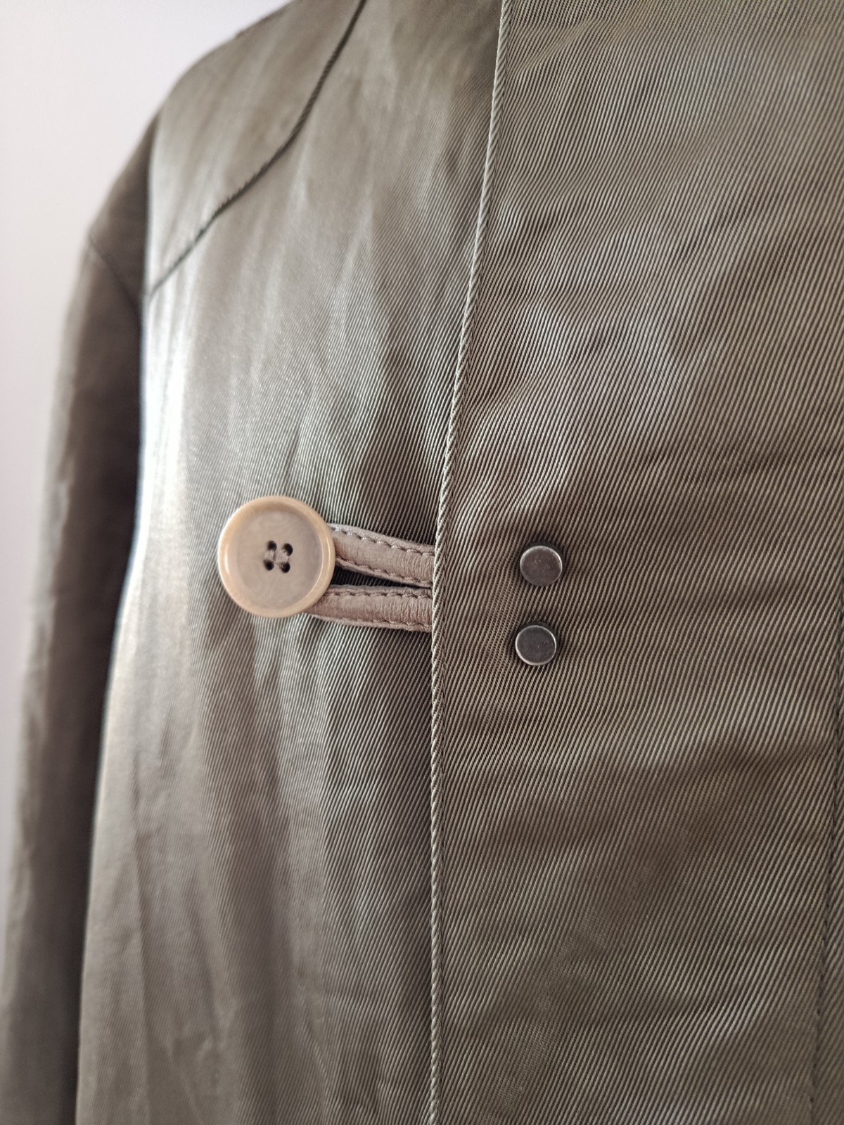 Calvin Klein Collection 2006 Italo Zucchelli Olive Technical Nylon Shell Coat 54