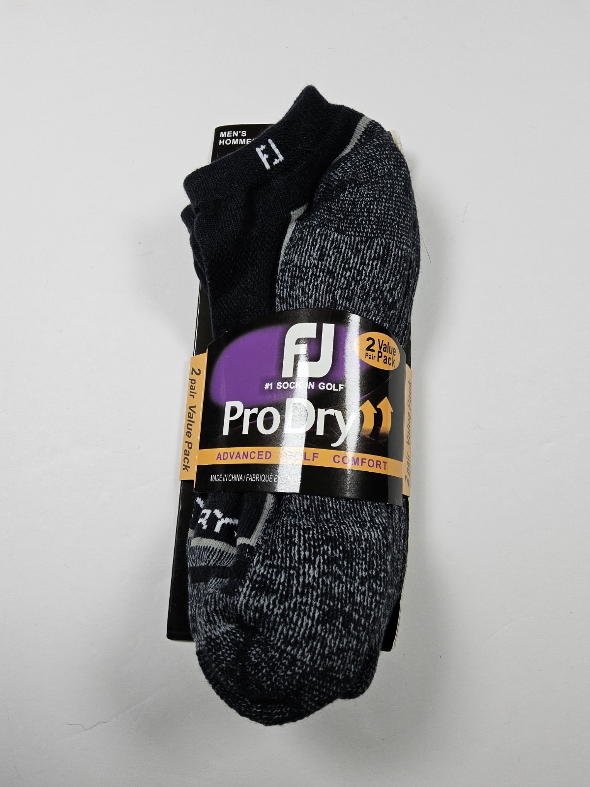 FootJoy Men’s ProDry Advanced Golf Comfort Socks Cushioned 2 Pairs Ankle Sz 7-12