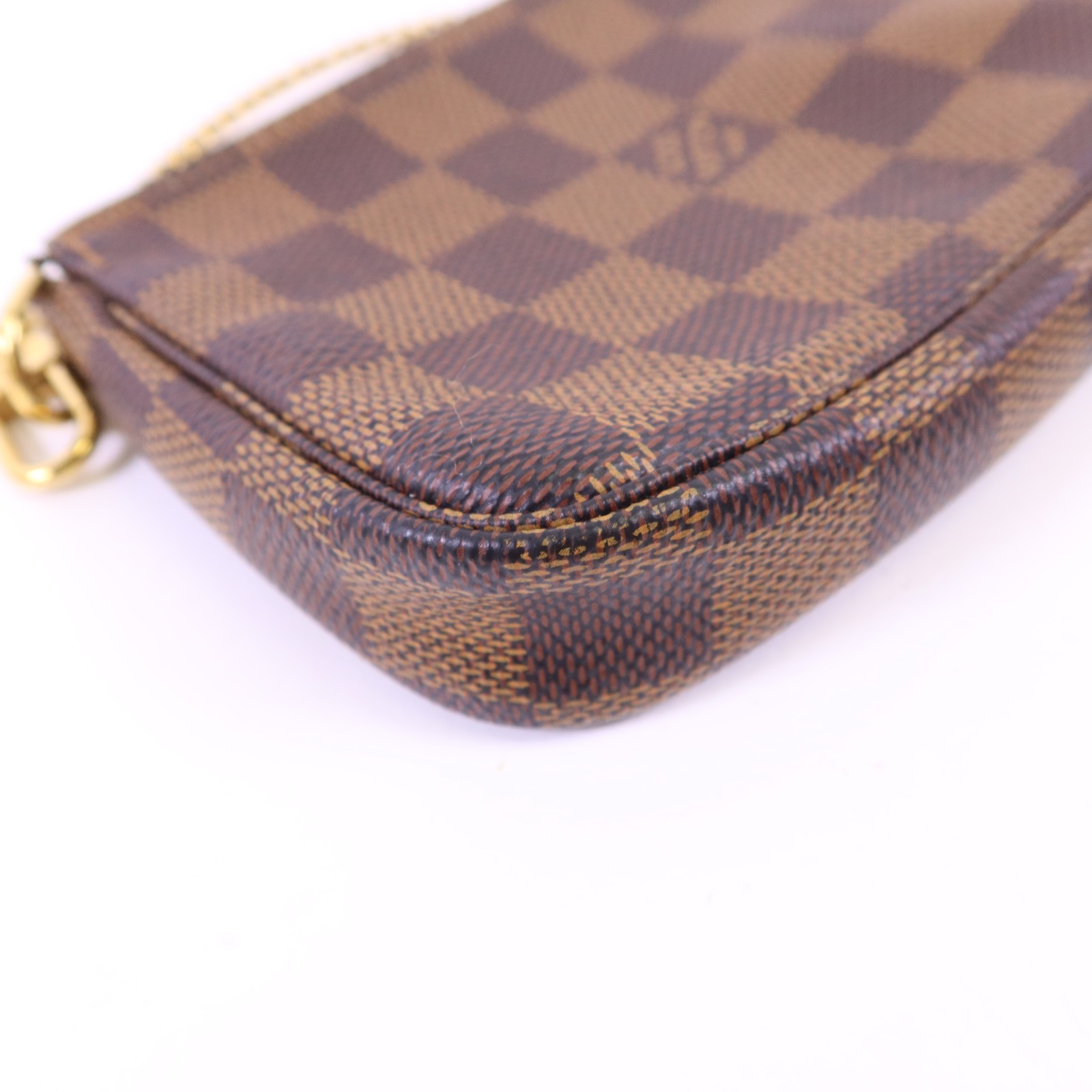 LOUIS VUITTON LV GHW Damier Mini Pochette Accessories N58009 Damier Brown
