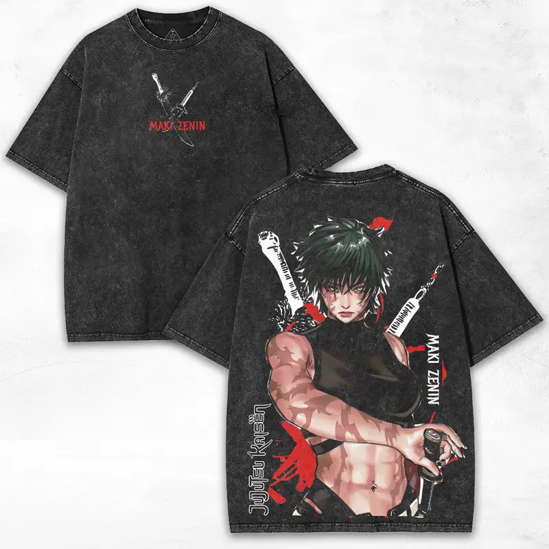 Maki Zenin x JJK Cursed Blade Warrior HC OS Tee Limited Drop Mens T Shirt