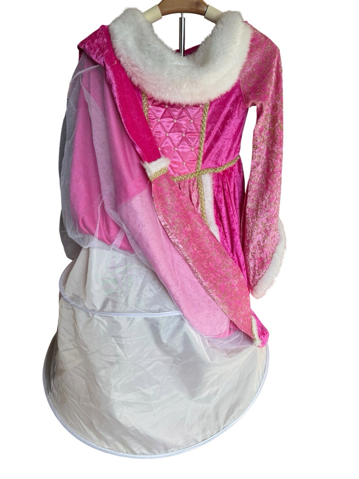 What A Character Aurora Sleeping Beauty Girls 7-8 Pink Hoop Costume