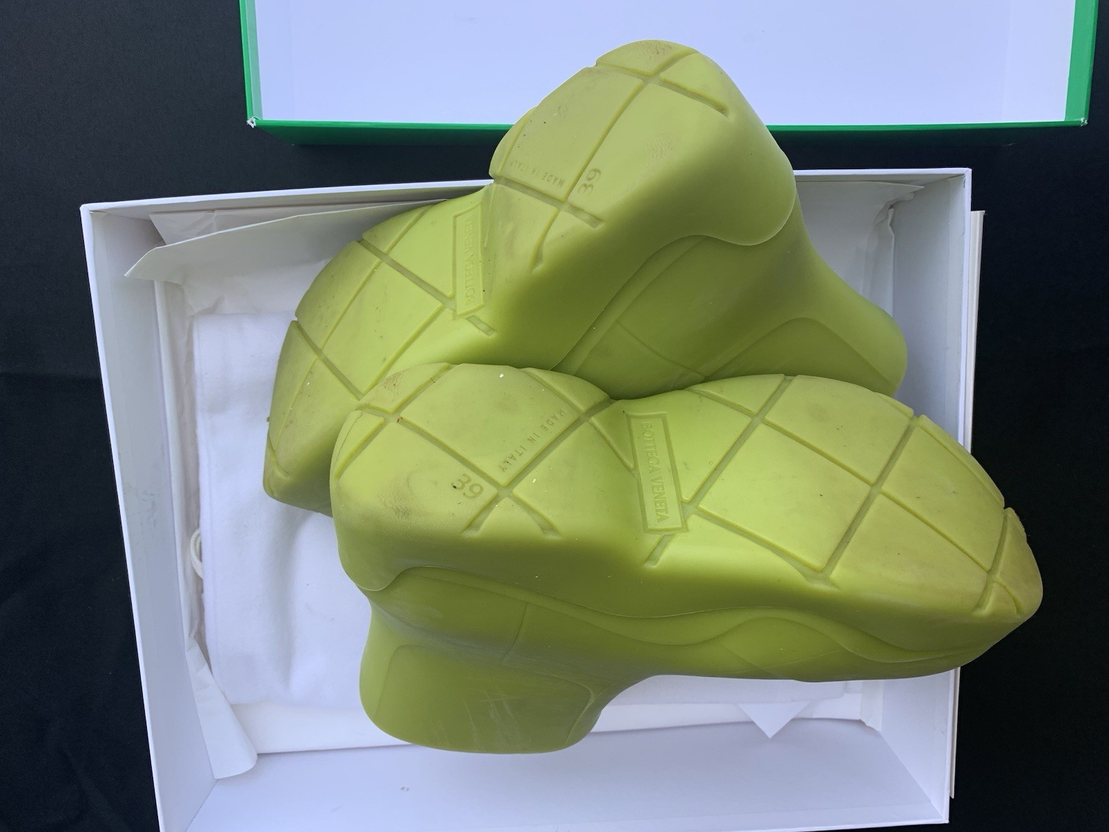 Bottega Veneta Kiwi Puddle Boots Ankle Kiwi Size 39 Made In Italy Box Included