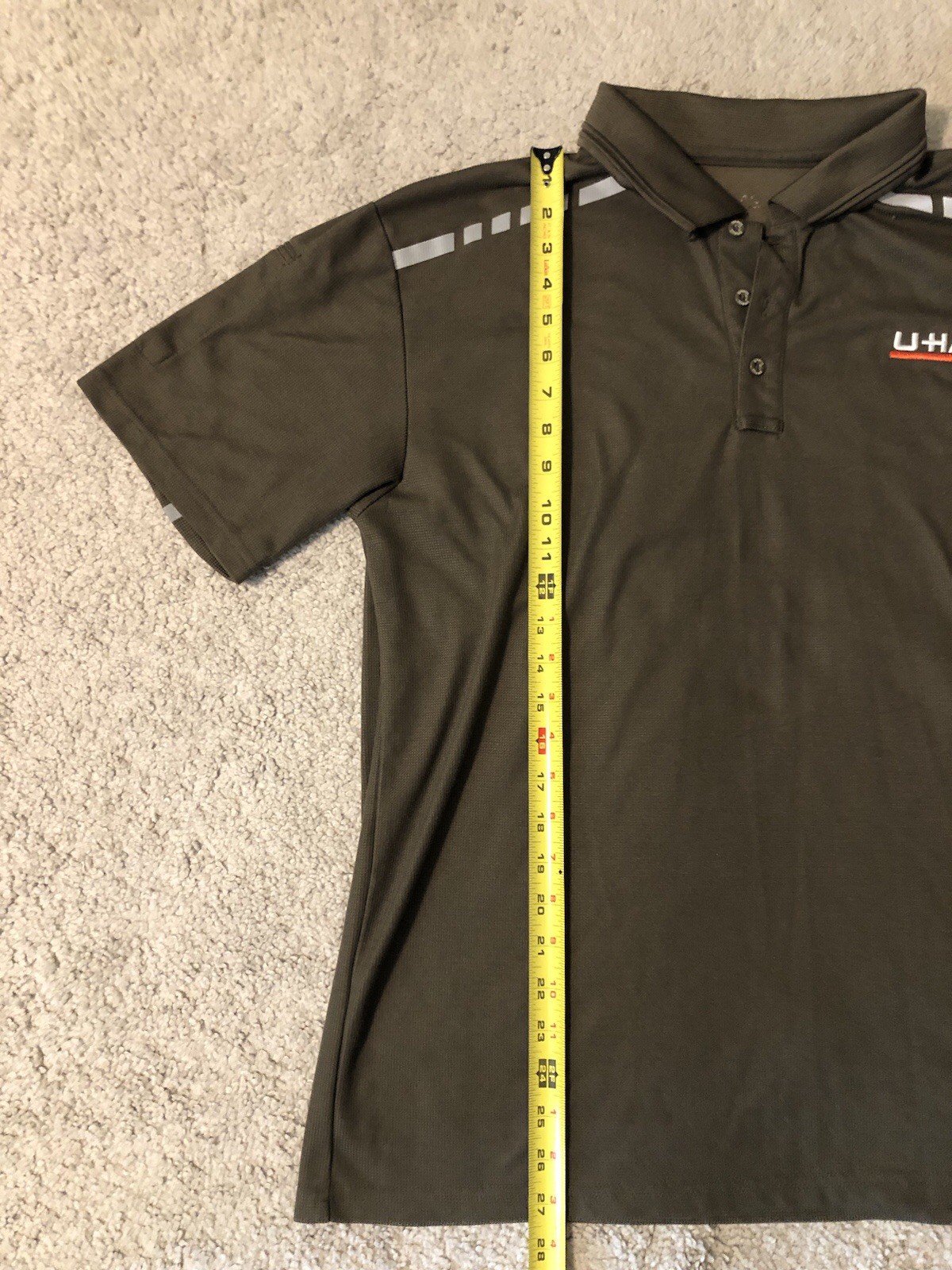 Uhaul Reflective Employee Uniform Green Work Polo Shirt Men’s Size M/L Read