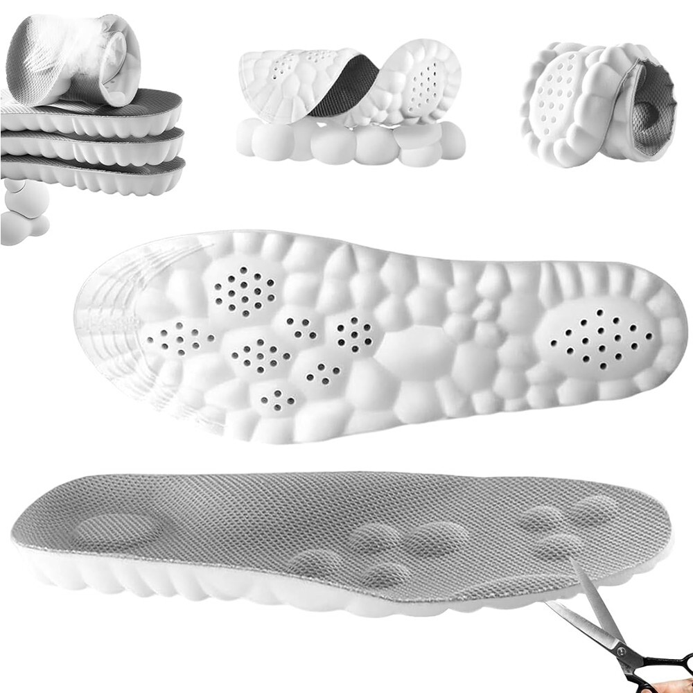 4D Massage Sports Insoles – Ultra Soft, Shock Absorption & Breathable Comfort