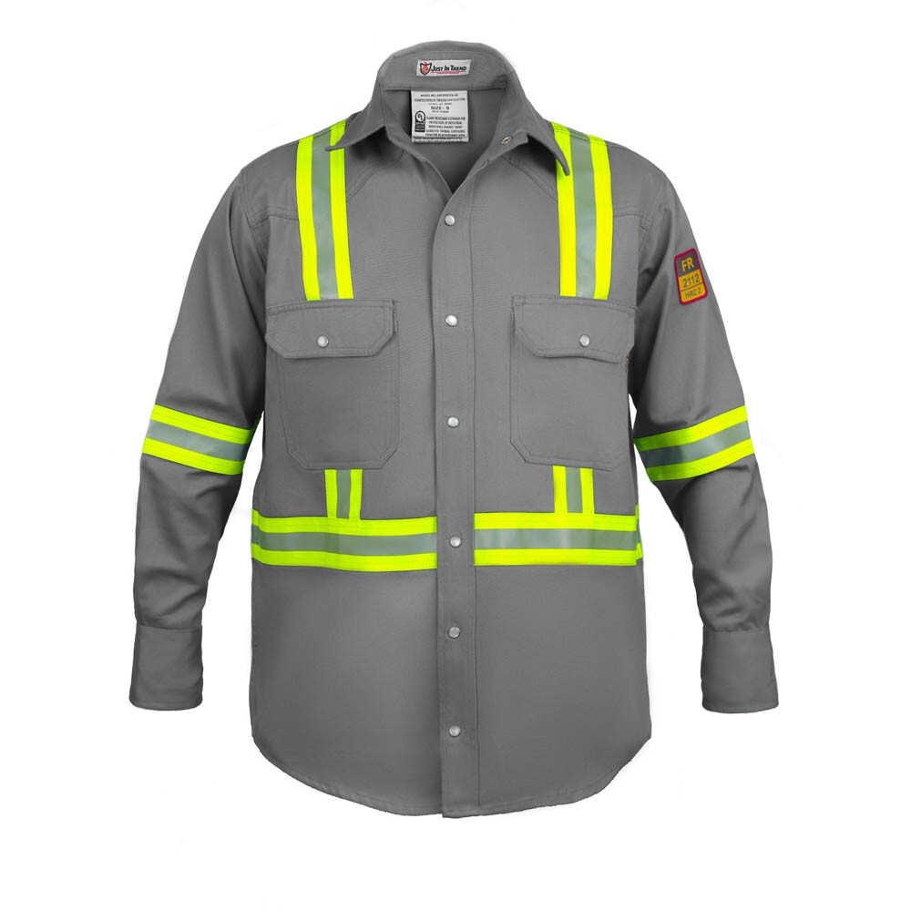 Flame Resistant FR High Visibility Hi Vis 100%C Light Weight Shirt