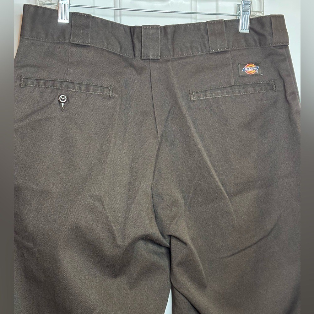 EUC DICKIES 874 Original Fit Men’s Brown Straight-Leg Chinos 34×36