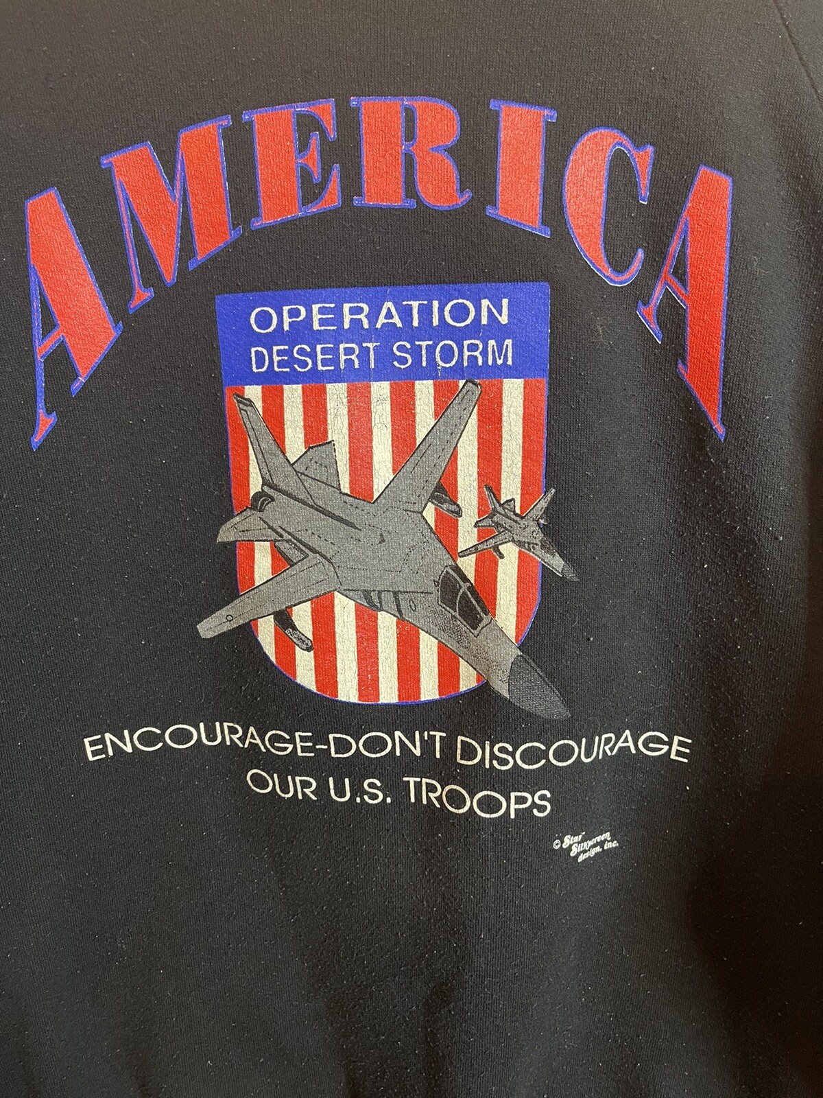 VTG 90s Operation Desert Storm Encourage Don’t Discourage Our Troops Adult XL