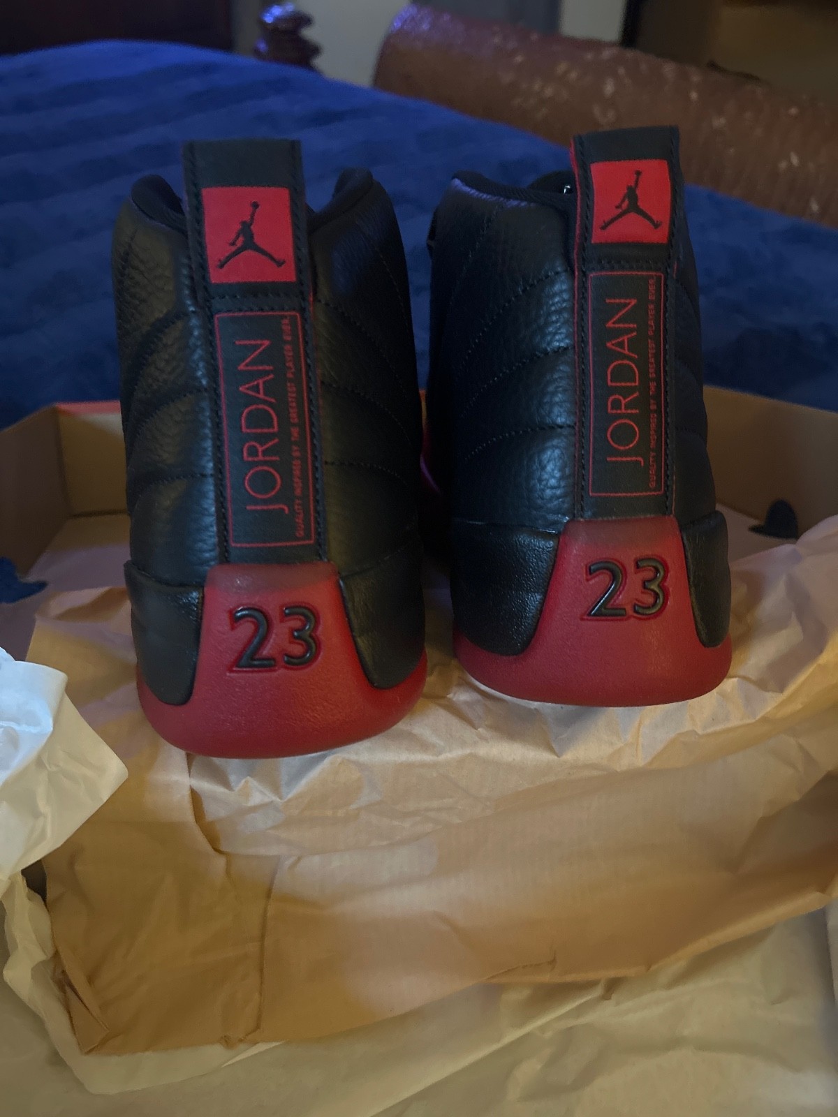 Air Jordan 12 Retro Black Varsity Red Noir Varsity Rouge