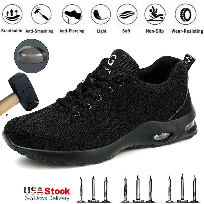 Mens Work Sneaker Walking Indestructible Steel Toe Safety Shoes Hiking summer US