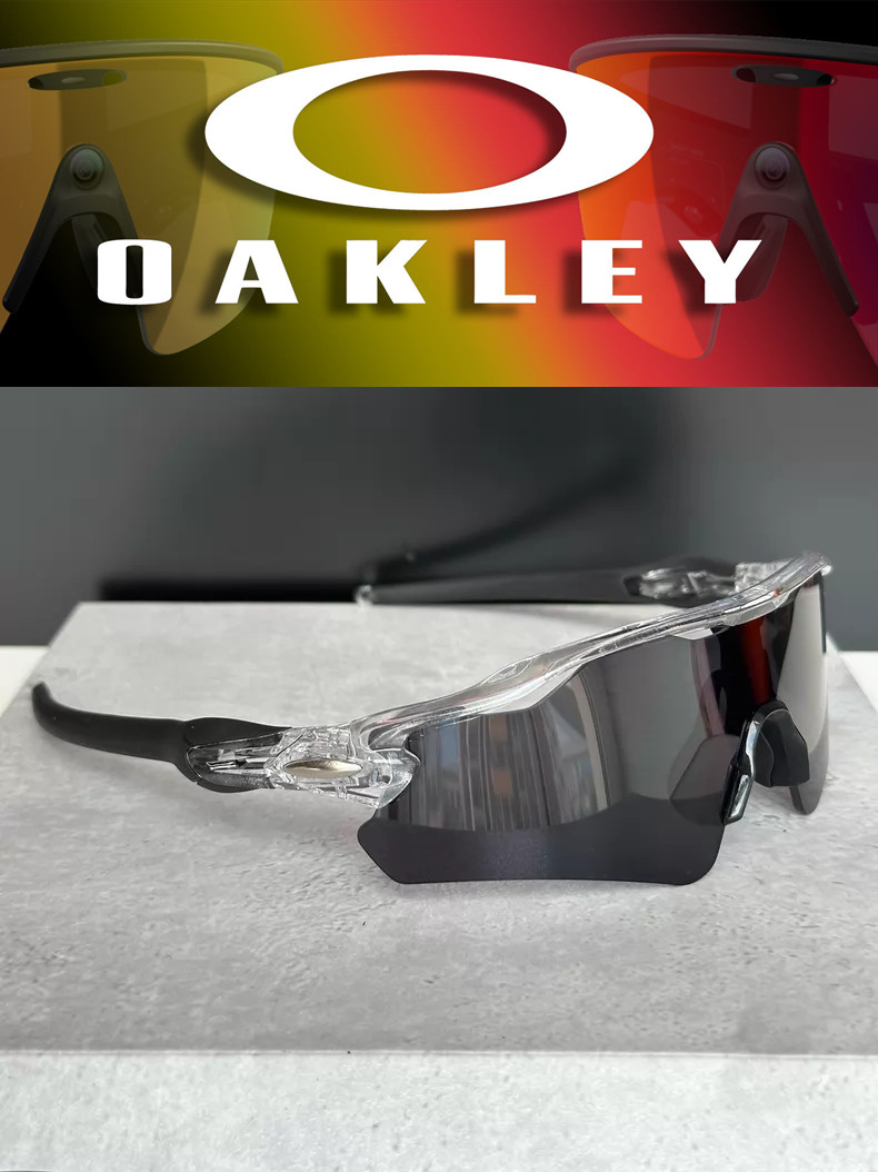Oakley Radar Ev Path Sport Sunglasses OO9208 Clear Frame Black Lenses