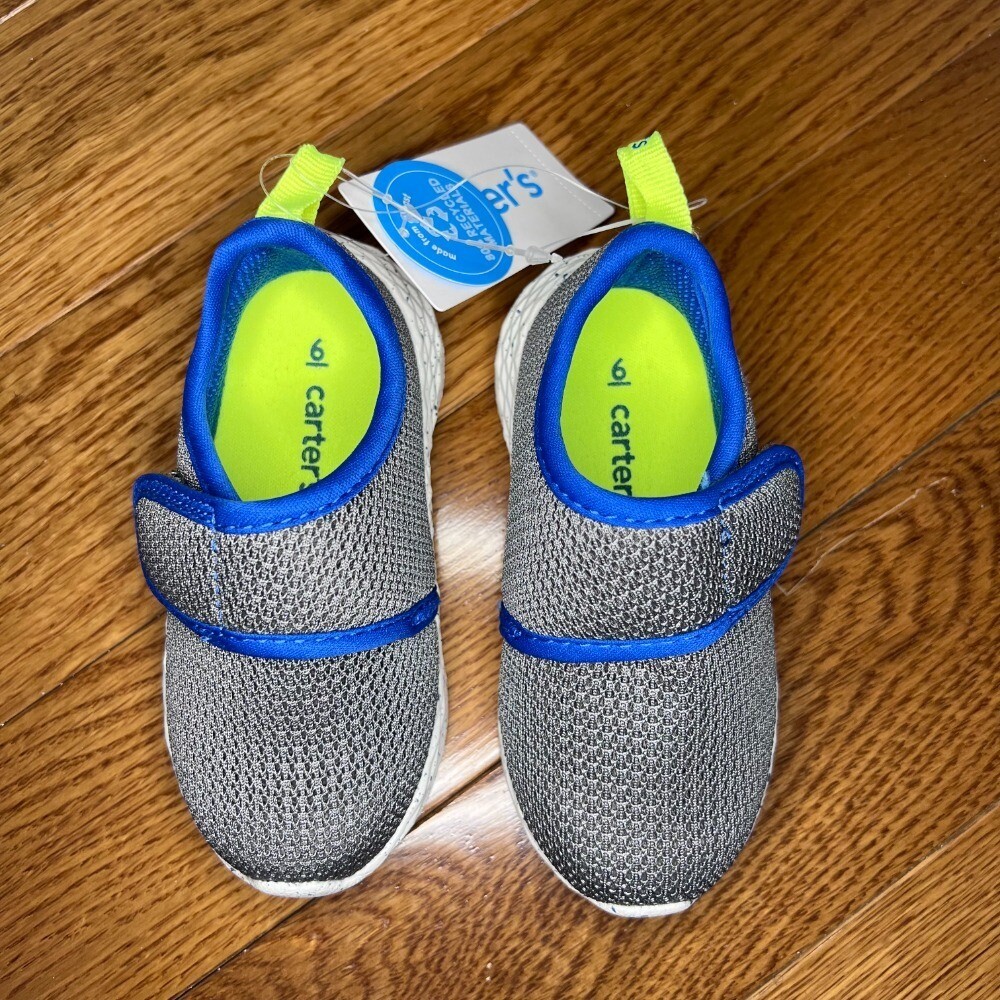 Carter’s Everyday Sneakers Easy On Athletic Shoes Gray Blue Size 6