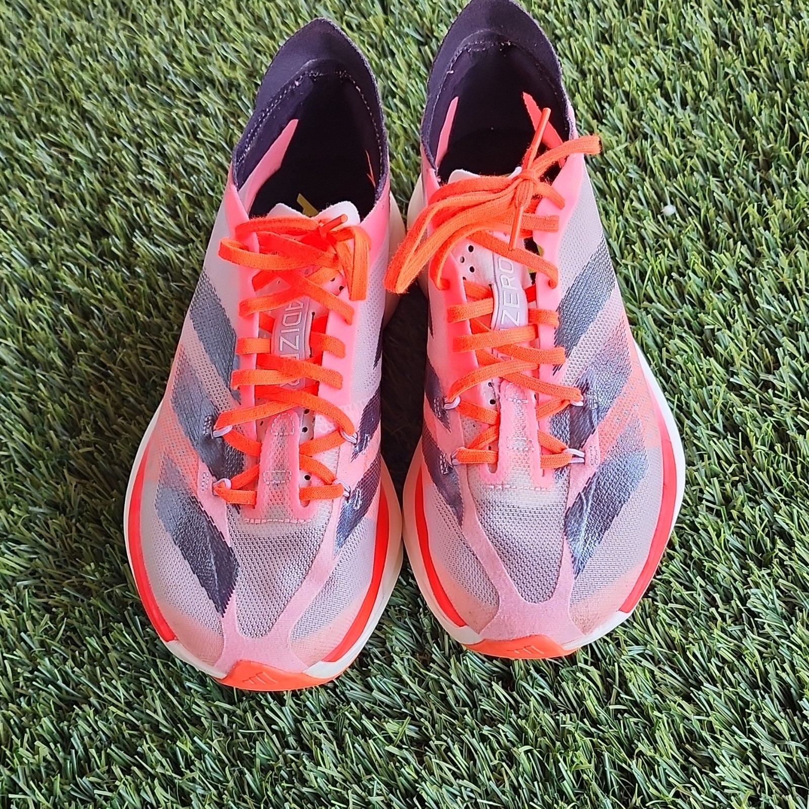 adidas Adizero Adios Pro 3 Low Top Lace Up Running Sneaker Pink ID3612