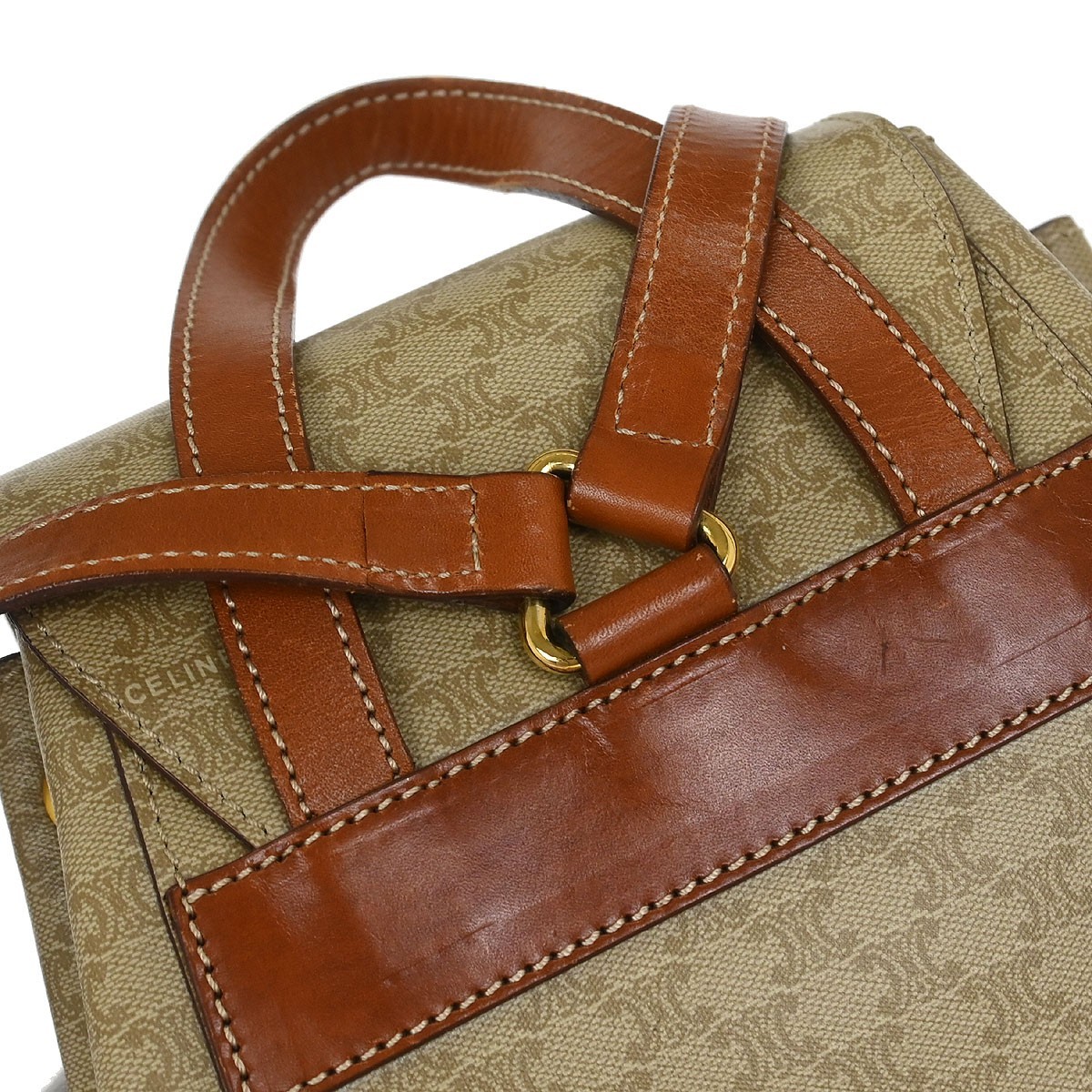 Celine Beige Macadam Backpack DM95* 155380