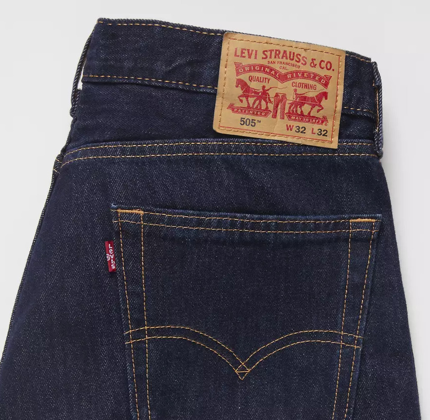 Levi’s 505™ Regular Men’s Jeans, Rinse – Dark Wash – Non Stretch (NEW WT)