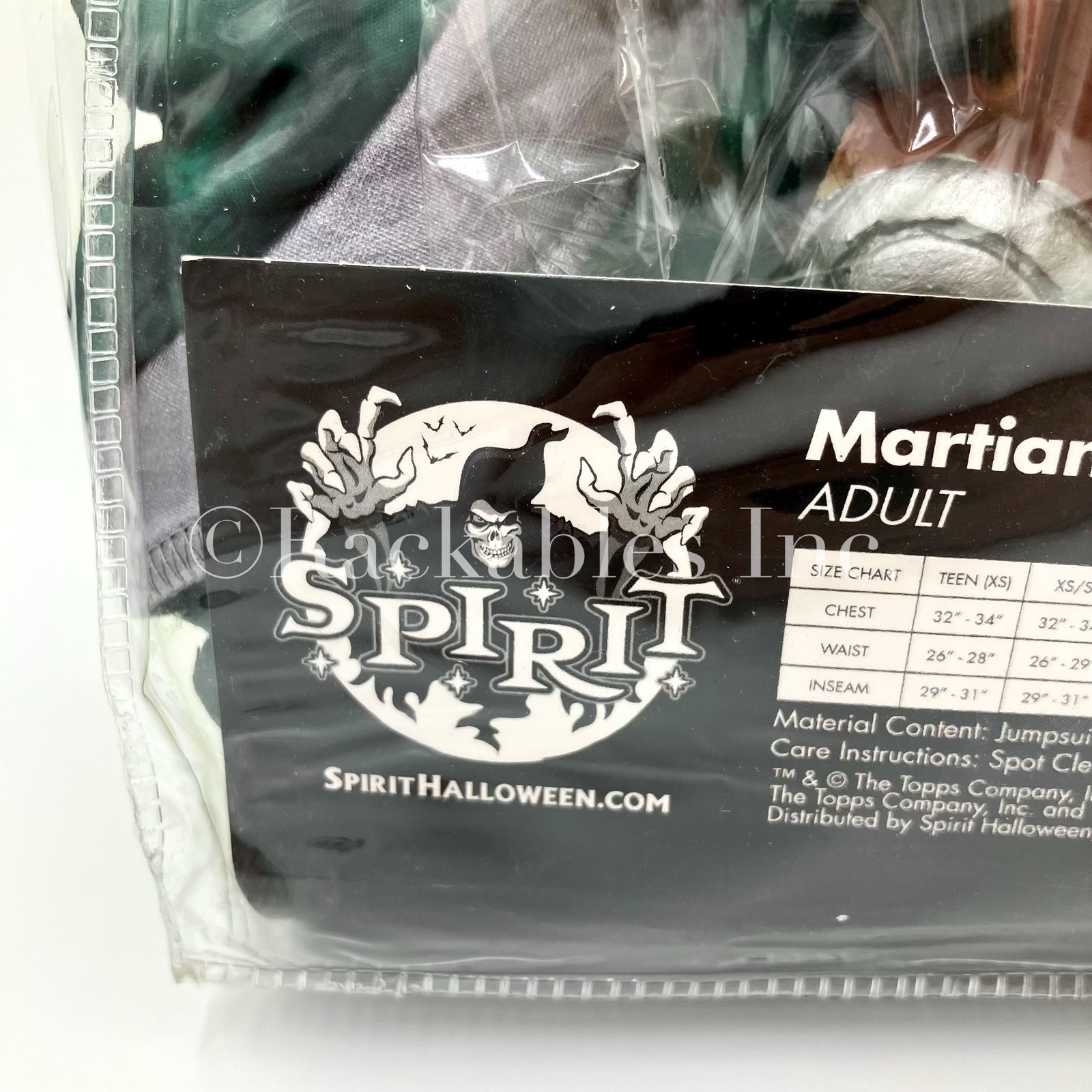 01751205 Spirit Halloween Adult Martian Jumpsuit Costume Mars Attacks Sizes Vary
