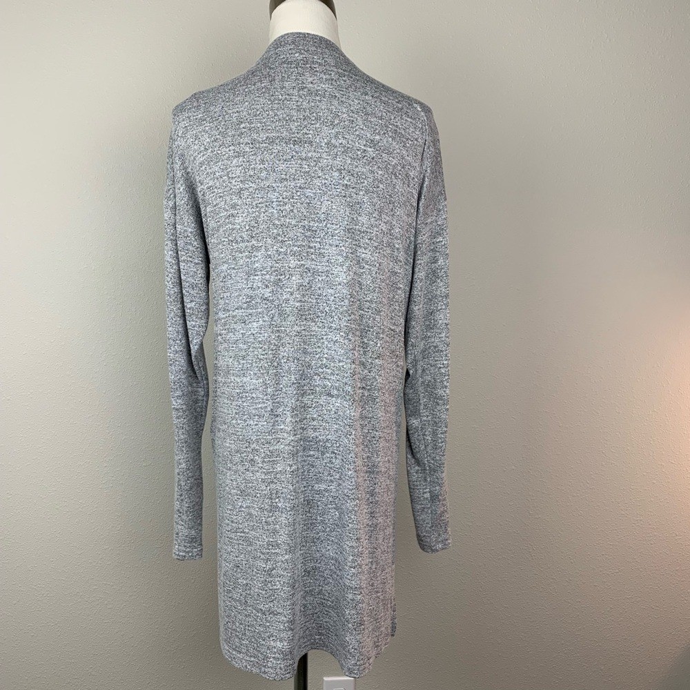 Banana Republic Gray Lightweight Jersey Long Cardigan Sweater Pockets Womens M