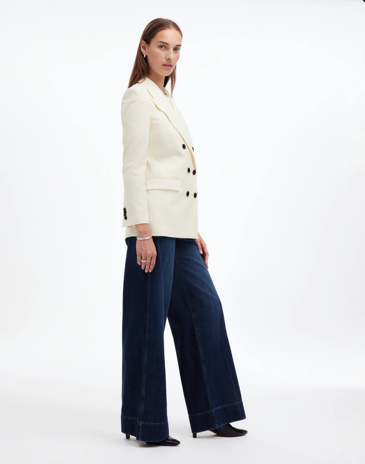 New MADEWELL Size 00 Tuxedo Blazer in Winter White NT118