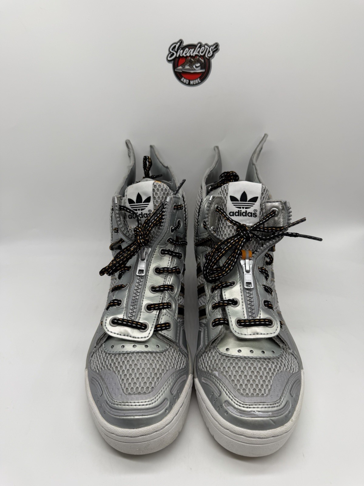 Adidas Jeremy Scott JS Wings 2.0 Metallic Silver Orange G61109 Men’s Size 7.5