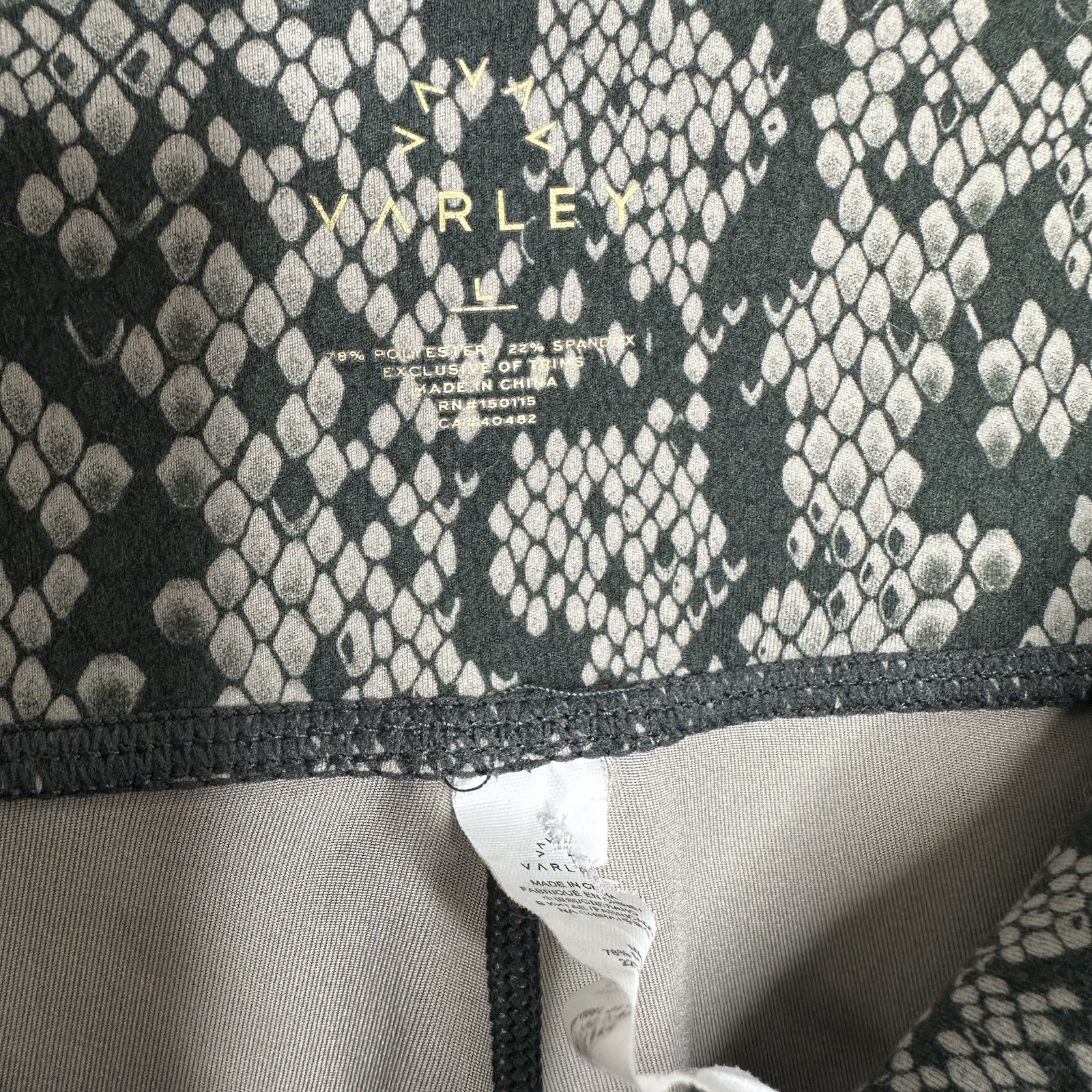 Varley Century 2.0 Snake Print Leggings Green size Large