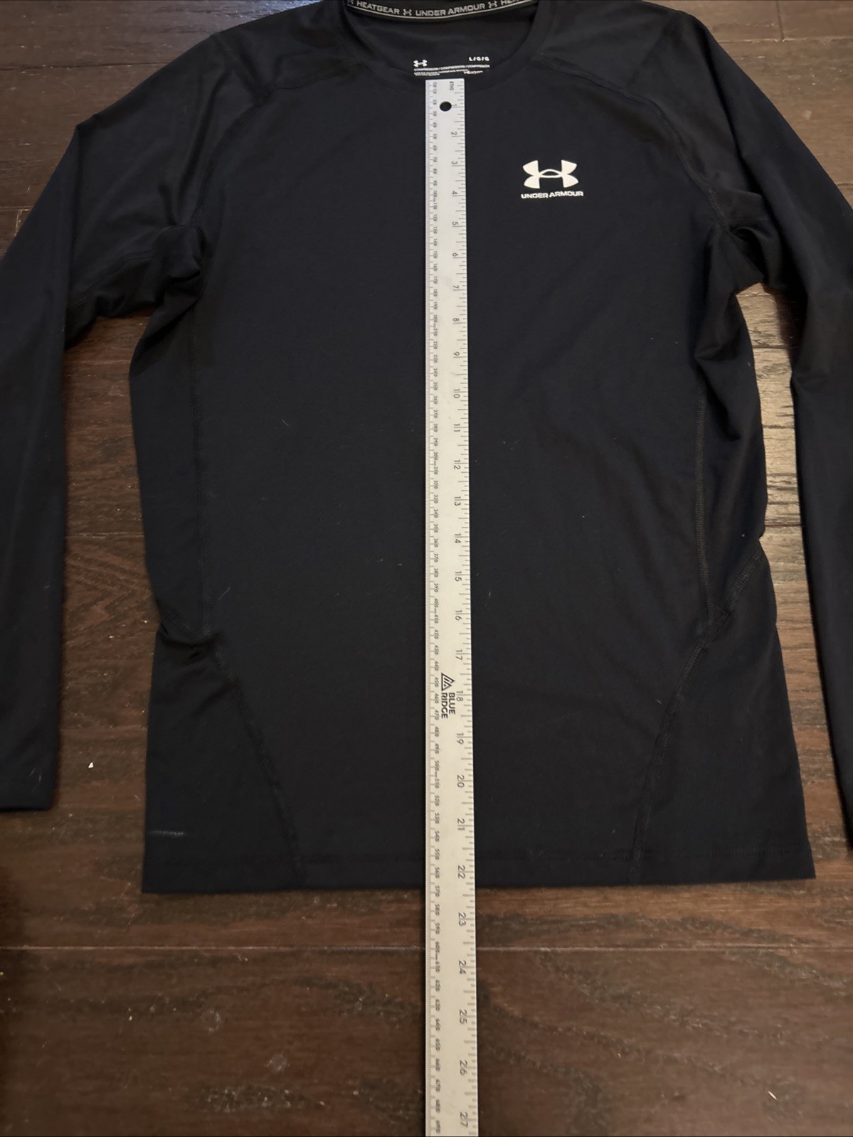 Under Armour HeatGear Compression Mens L Black L/S Stretch Top Shirt Lot Of 2