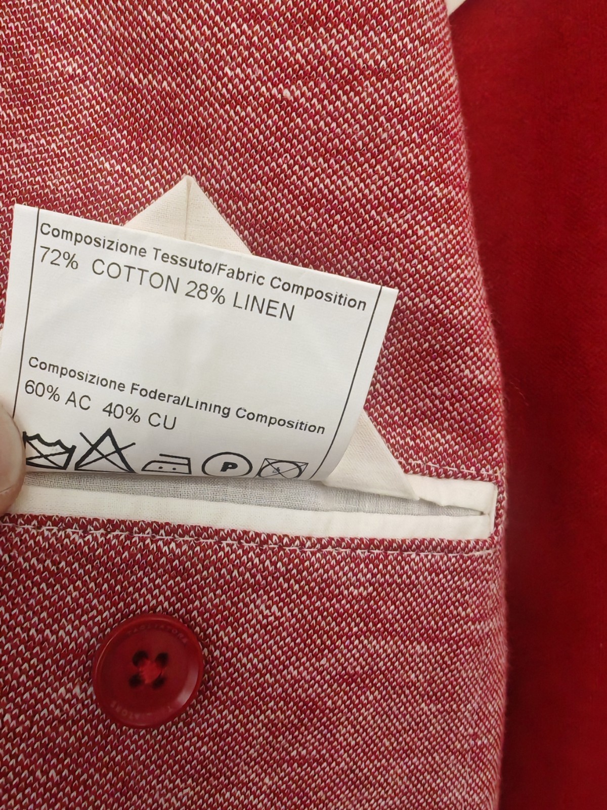 TAGLIATORE 700€ Men’s Blazer Jacket Linen & Cotton Size EU48 ( S ) Made in Italy