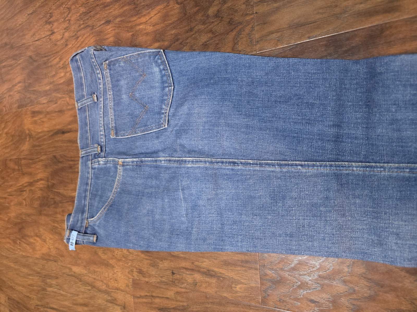 Vintage 70s White Label Wrangler Denim Starched Jeans 31×32