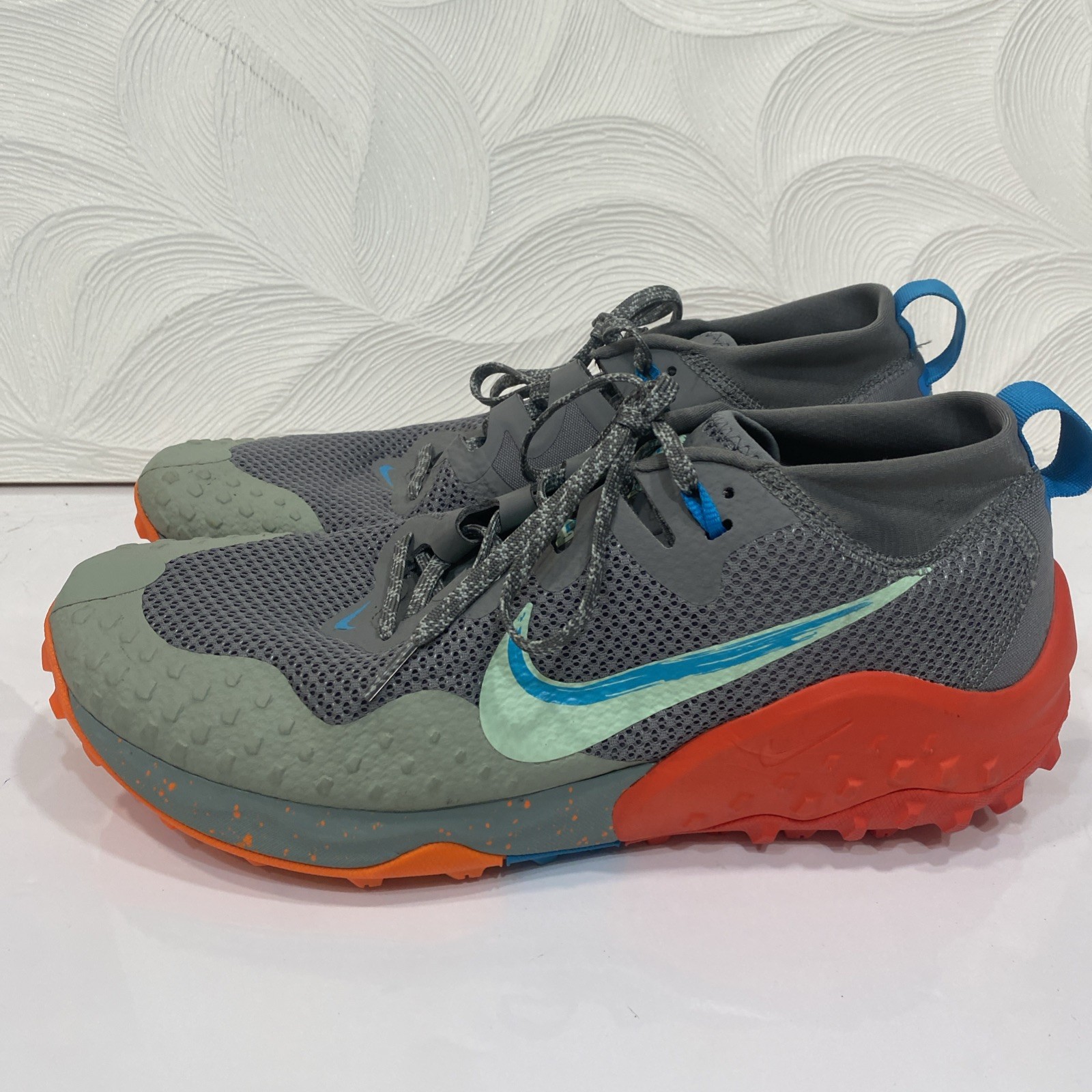 Nike Mens Wildhorse 7 Trail Running Shoes Grey Orange CZ1856-003 Size 12.5