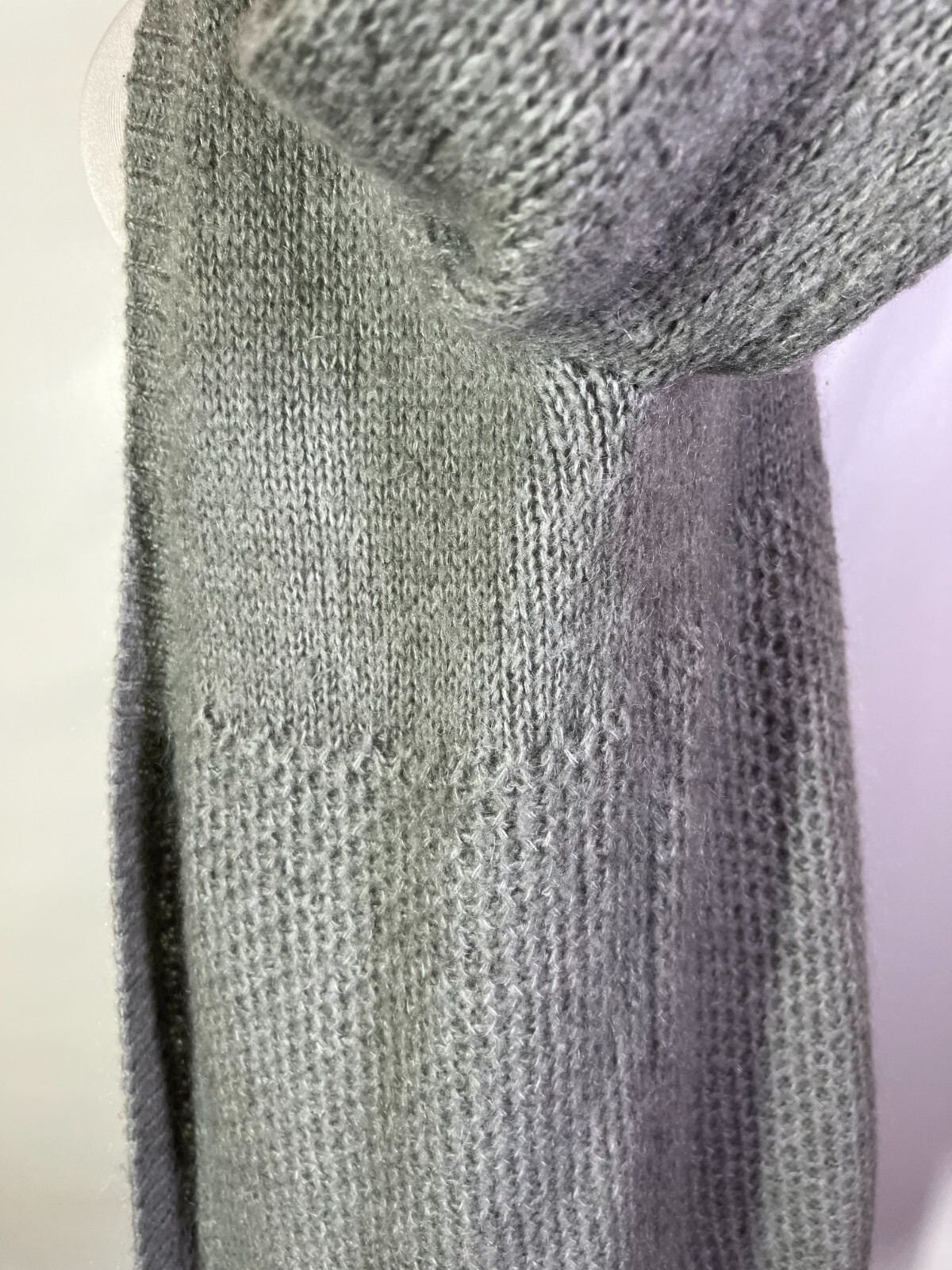 Sundance Size PM Fuzzy Grey Cardigan Sweater Open-Front Mixed Knits