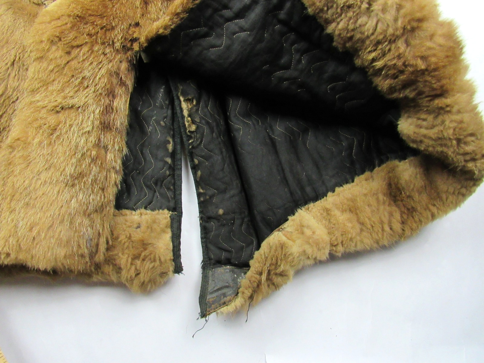 Antique 1800s / 1900s Long Frontier Fur Trapper Mountain Man Grizzly Coat Vtg