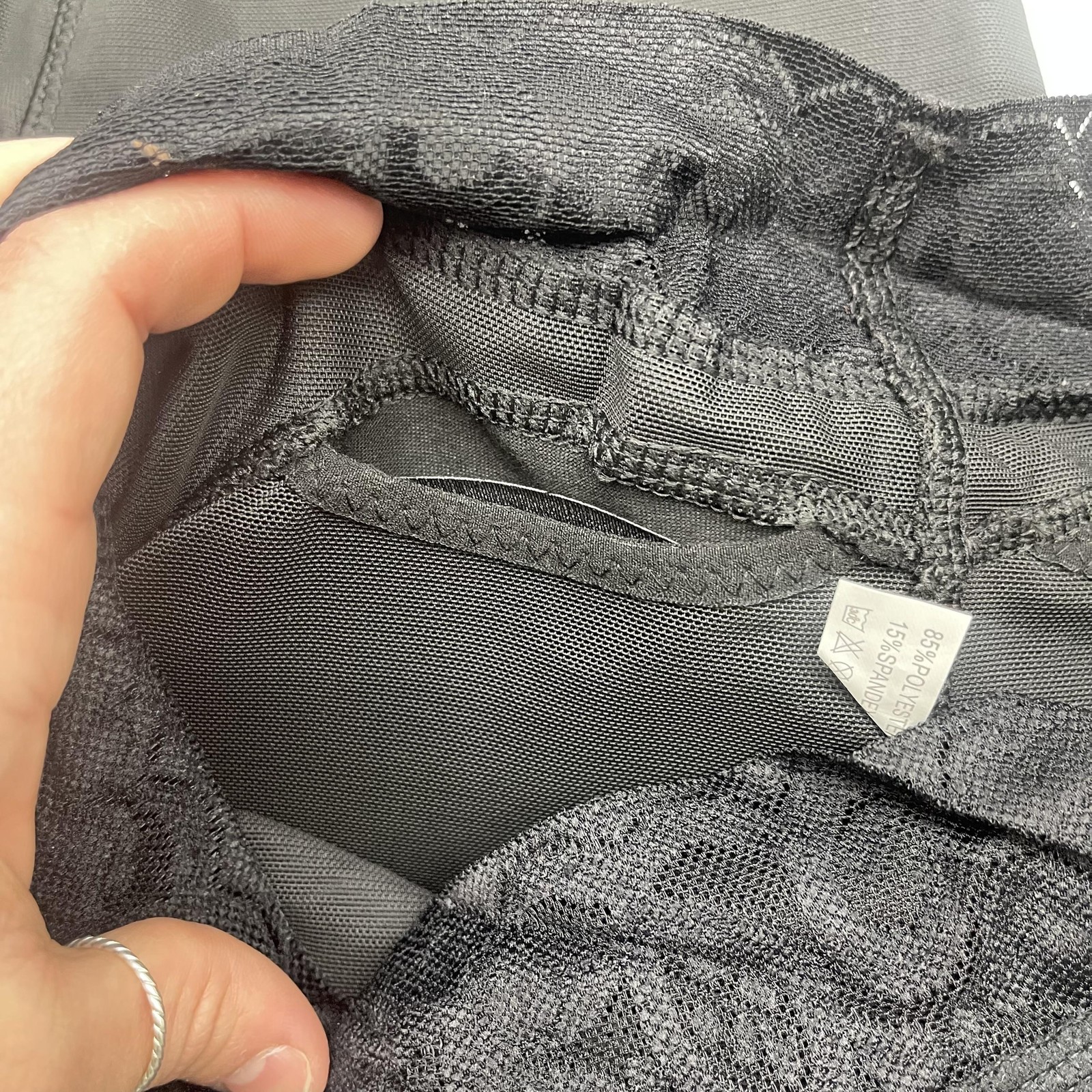 Butt Lifting Shapewear Shorts Womens Medium Black High Waist Lace Padded 2 Pack