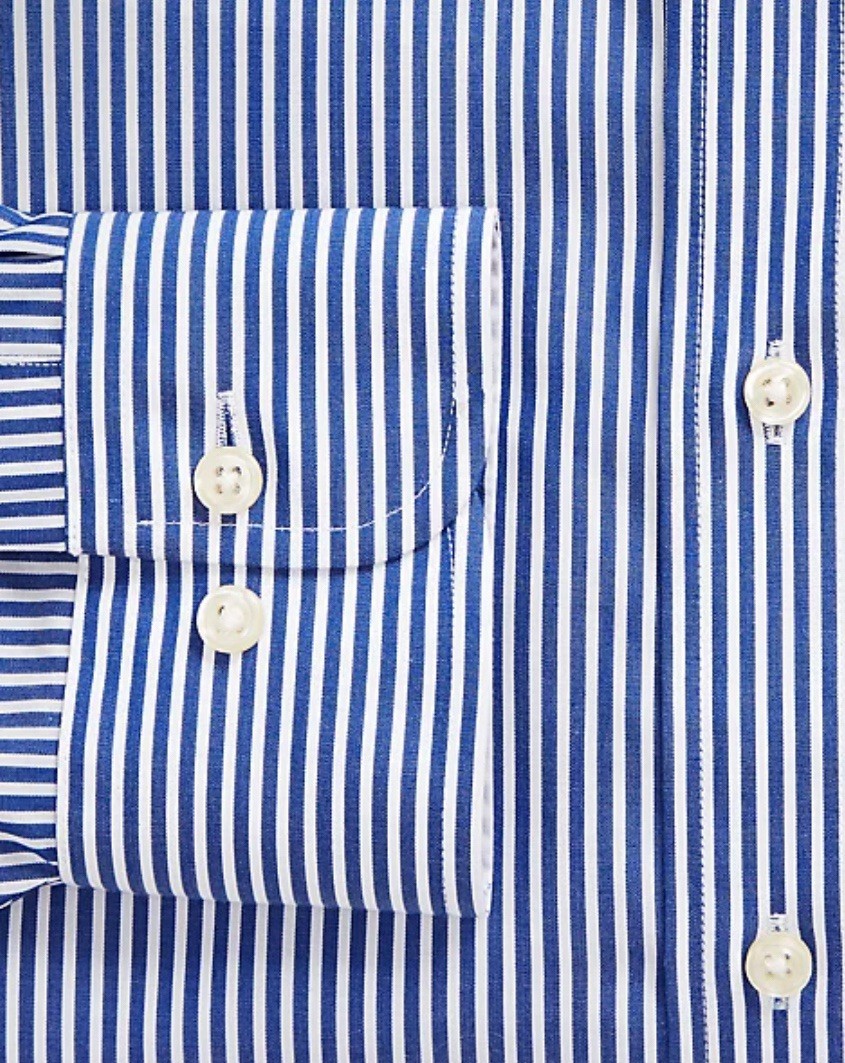 Polo Ralph Lauren Regent Custom Fit Button Up Poplin Shirt Striped Men’s Sz 15.5