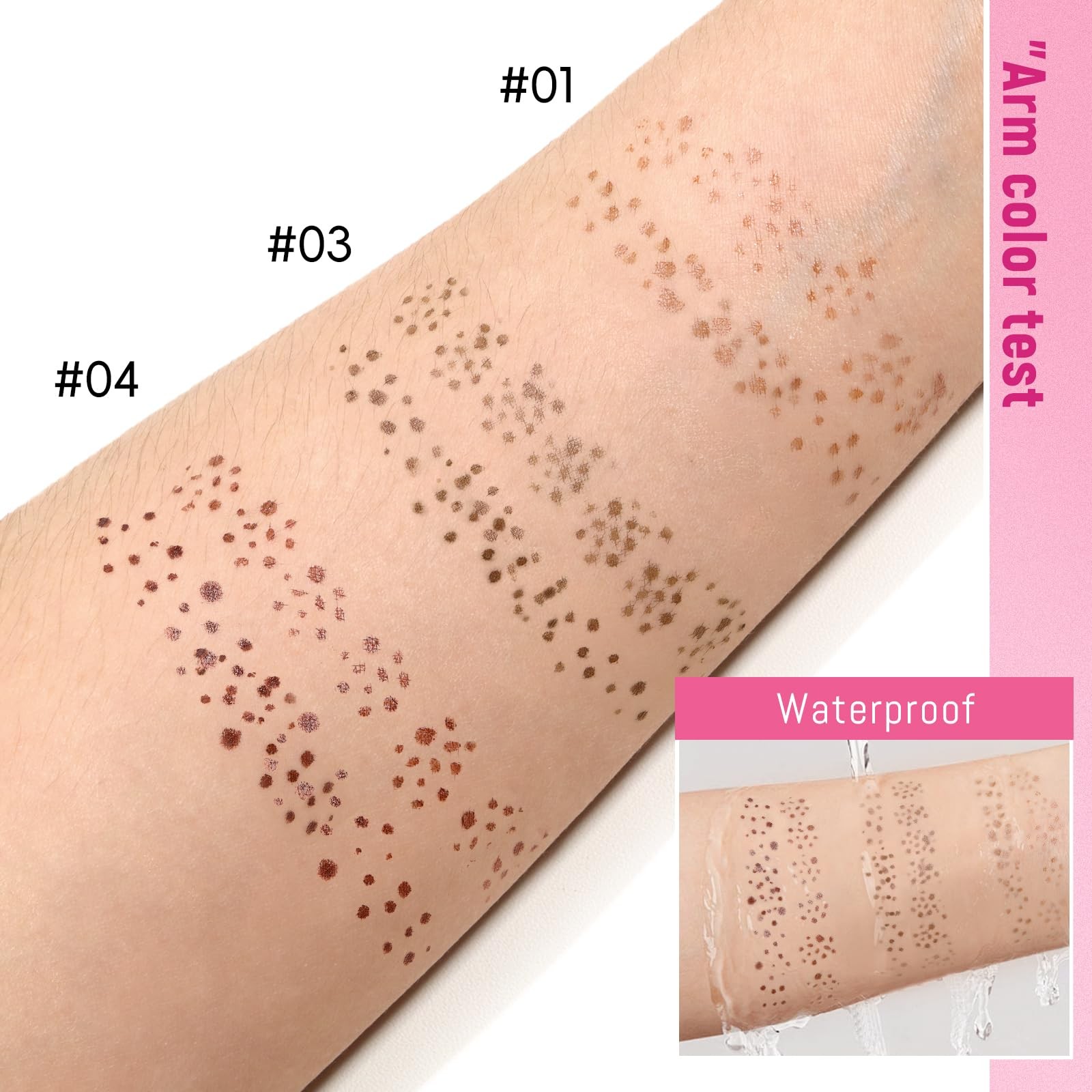 2 In 1 Freckle Stamp Pen Waterproof Long Lasting Makeup 01#Light Brown