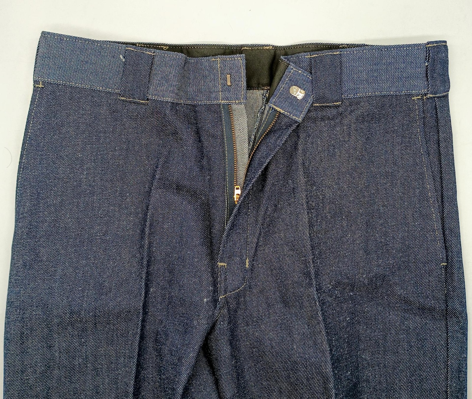 Dickies Men’s Original 874 Navy Denim Work Pants Jeans, 42W x 30L
