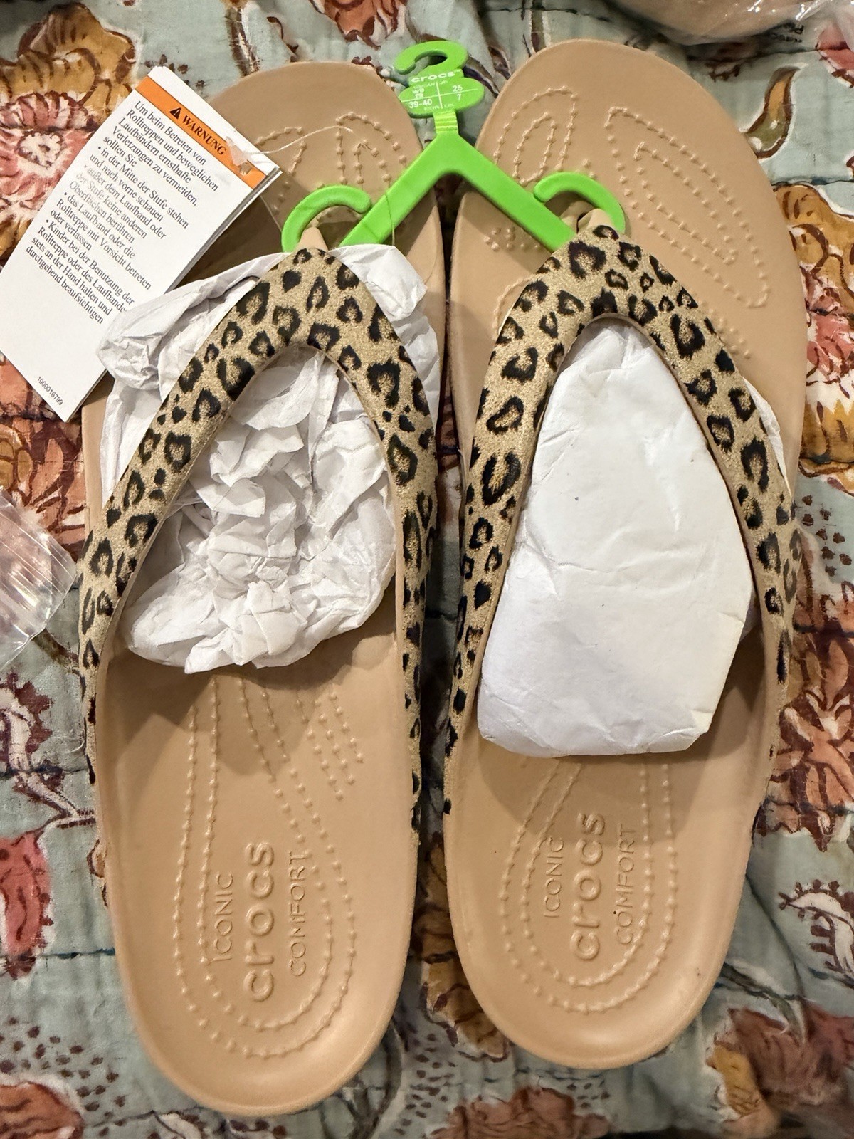 Crocs Women’s Kadee II Leopard Flip Flops