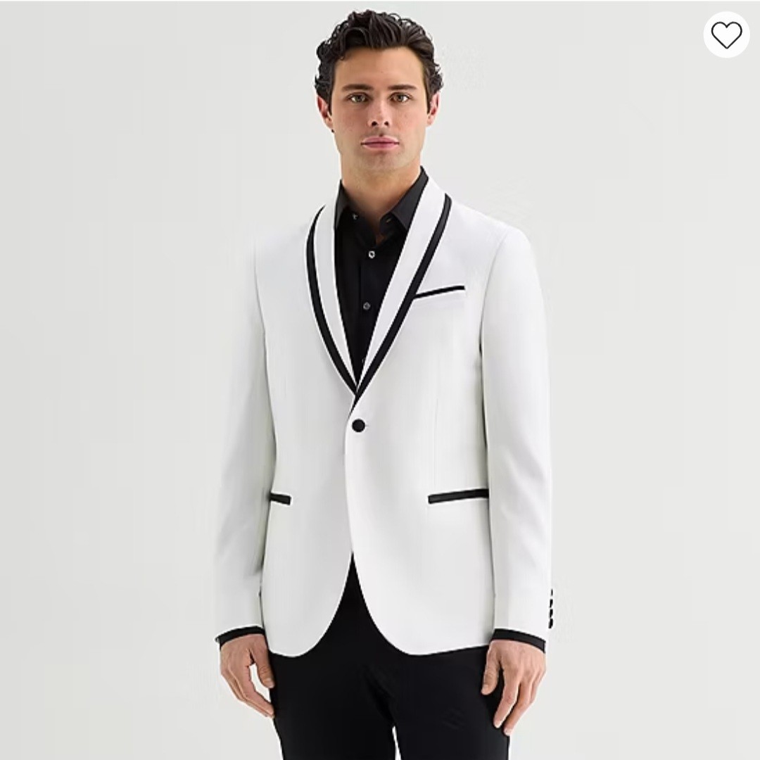 J. Ferrar Evening Edition Shine Mens Slim Fit Tuxedo Jacket