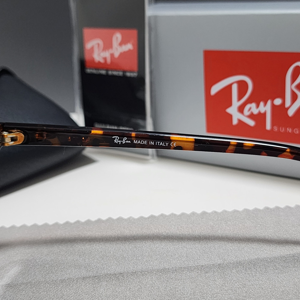 New Ray-Ban RB3016 Clubmaster Brown Tortoise Frame Glass Green Lens 51mm