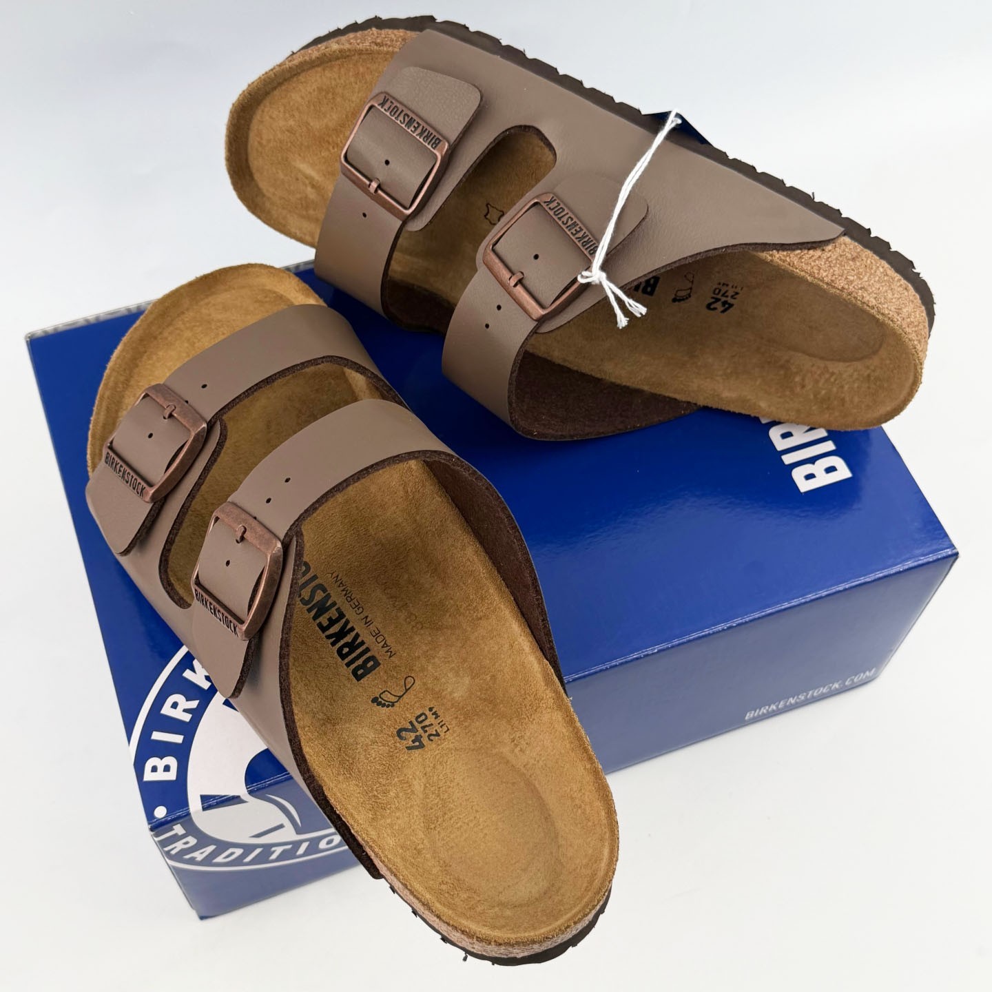 Birkenstock Arizona Birkibuc Mocha Soft Footbed Unisex Sandals Size 37-45