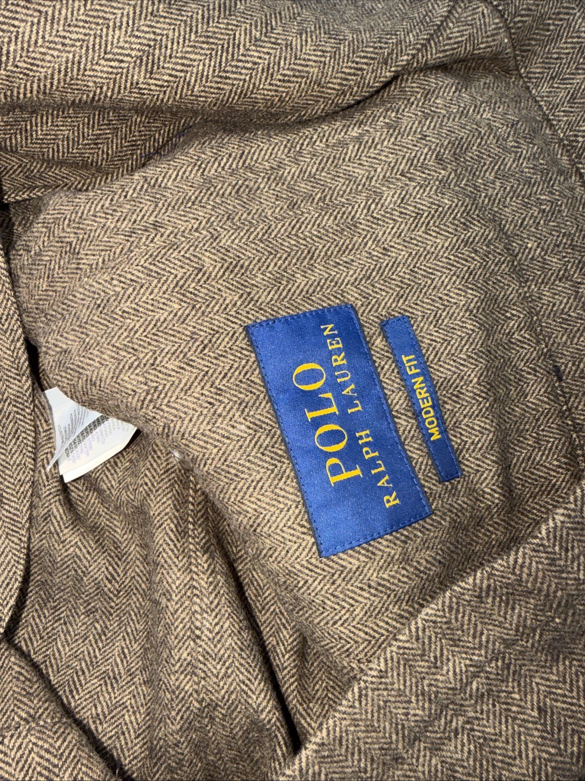 Polo Ralph Lauren Wool Blend Herringbone “Modern Fit” Blazer Suit Jacket-40R