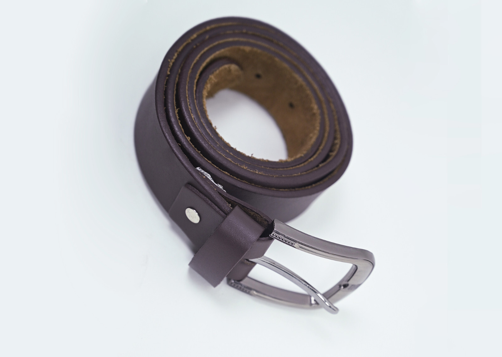 Men’s Brown Genuine Full Grain Leather Dress Belts, Belt For Suits Jeans,Uniform