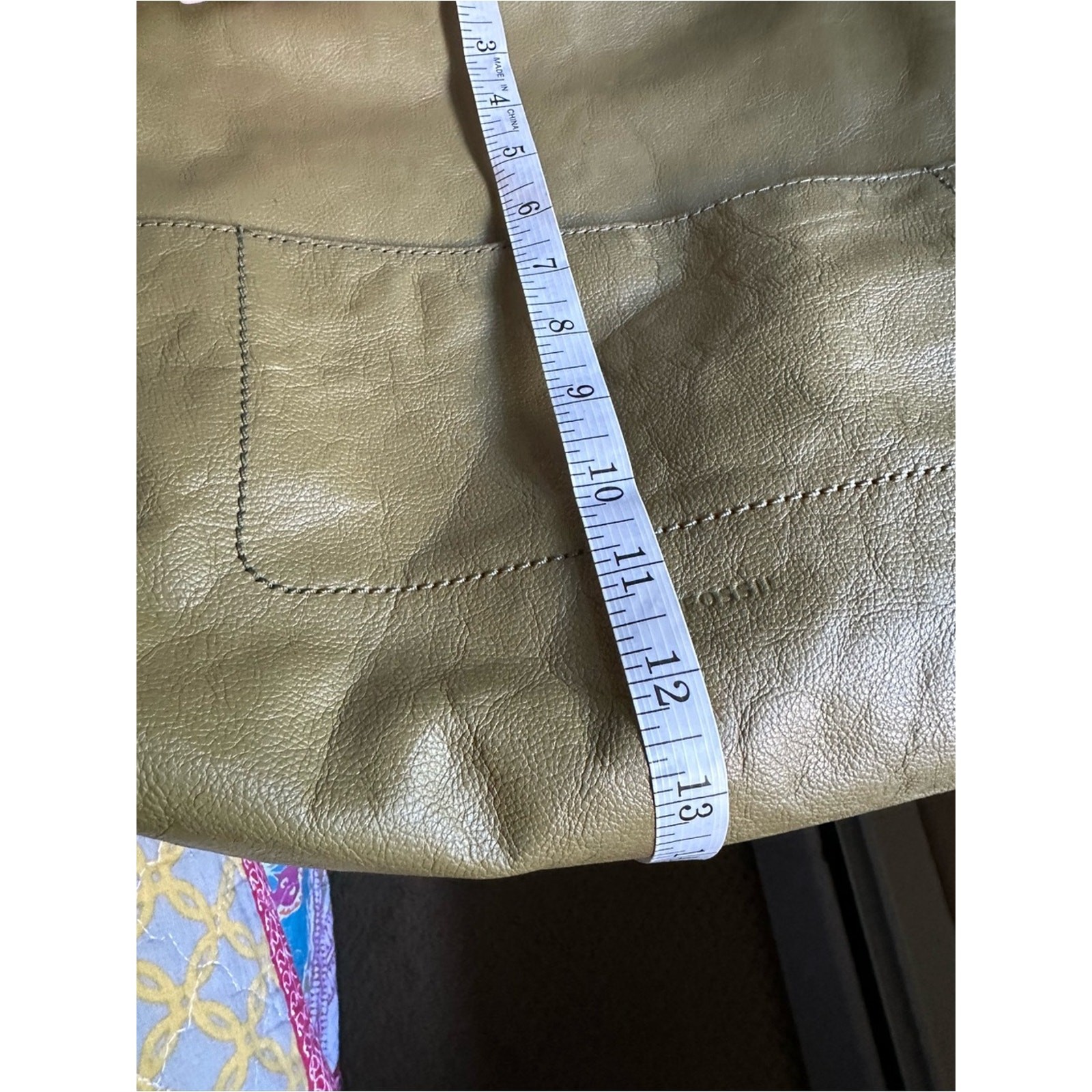 Fossil Amelia Hobo Bag Olive Green Leather Shoulder Tote SHB1819