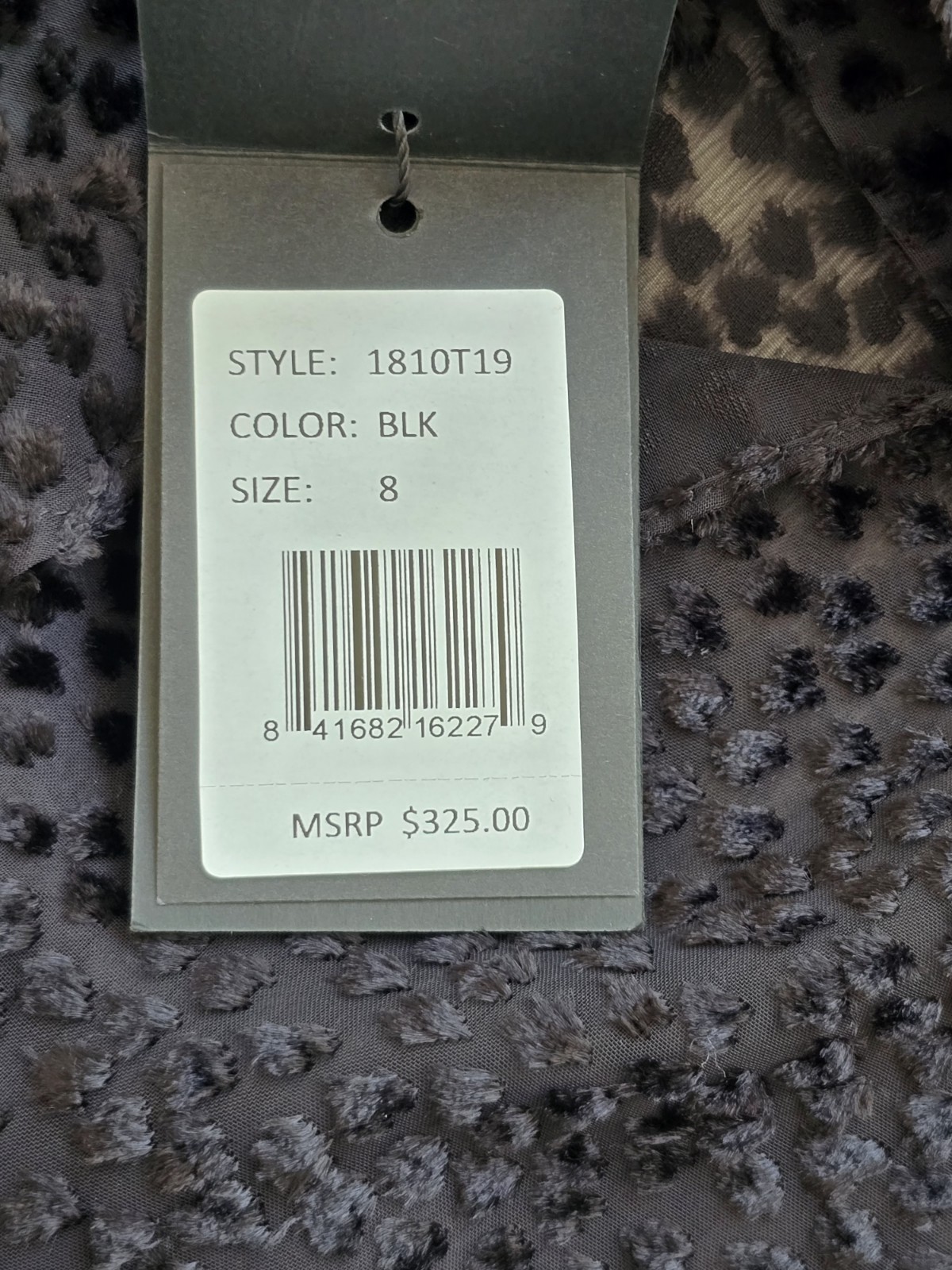 NWT Robert Rodriguez Women’s Black Sheer Flutter Sleeve Blouse. Sz 8